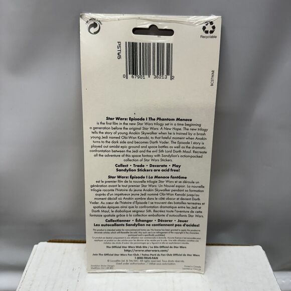 Vintage Star Wars Episode 1 Stickers Sandylion 2 Sheets Phantom Menace Sealed - Picture 2 of 2